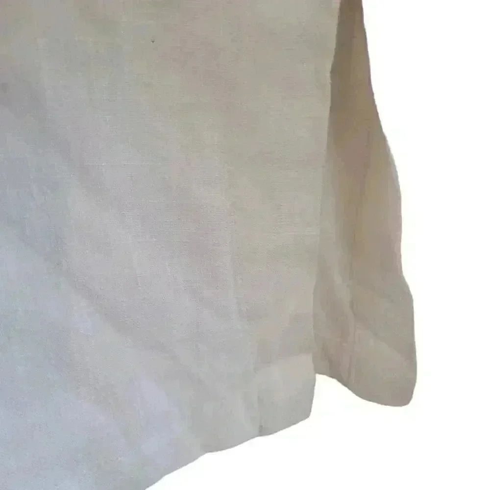 Orange Creek Women's White Rayon/Linen w Colorful Floral Embroidered Tunic Dress - Picture 8 of 13